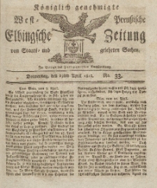 Elbingsche Zeitung, No. 33 Donnerstag, 23 April 1812