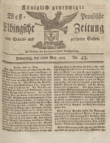 Elbingsche Zeitung, No. 43 Donnerstag, 28 Mai 1812