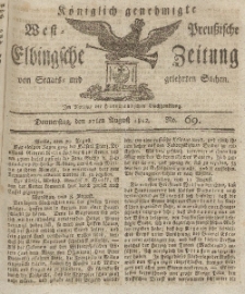 Elbingsche Zeitung, No. 69 Donnerstag, 27 August 1812