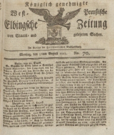 Elbingsche Zeitung, No. 70 Montag, 31 August 1812