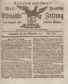 Elbingsche Zeitung, No. 71 Donnerstag, 3 September 1812