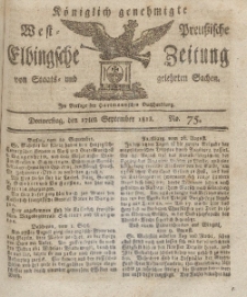 Elbingsche Zeitung, No. 75 Donnerstag, 17 September 1812