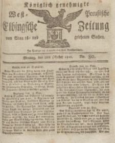 Elbingsche Zeitung, No. 80 Montag, 5 Oktober 1812
