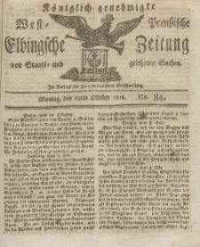 Elbingsche Zeitung, No. 84 Montag, 19 Oktober 1812