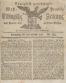 Elbingsche Zeitung, No. 85 Donnerstag, 22 Oktober 1812