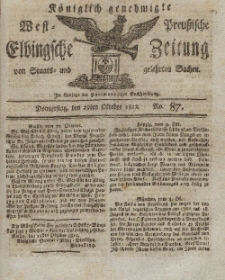 Elbingsche Zeitung, No. 87 Donnerstag, 29 Oktober 1812