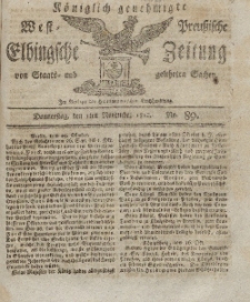 Elbingsche Zeitung, No. 89 Donnerstag, 5 November 1812
