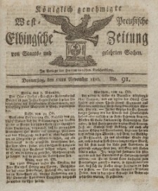 Elbingsche Zeitung, No. 91 Donnerstag, 12 November 1812