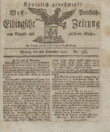 Elbingsche Zeitung, No. 98 Montag, 7 Dezember 1812