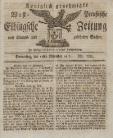 Elbingsche Zeitung, No. 101 Donnerstag, 17 Dezember 1812