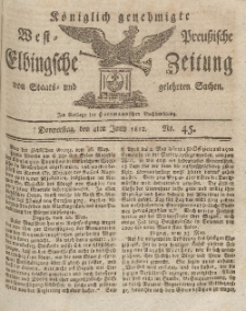 Elbingsche Zeitung, No. 45 Donnerstag, 4 Juni 1812