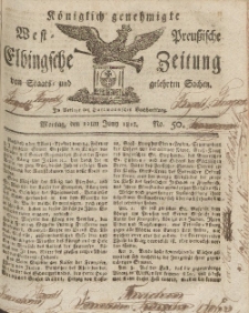 Elbingsche Zeitung, No. 50 Montag, 22 Juni 1812