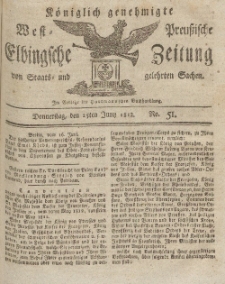 Elbingsche Zeitung, No. 51 Donnerstag, 25 Juni 1812