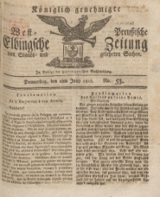 Elbingsche Zeitung, No. 53 Donnerstag, 2 Juli 1812