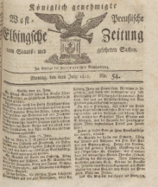 Elbingsche Zeitung, No. 54 Montag, 6 Juli 1812