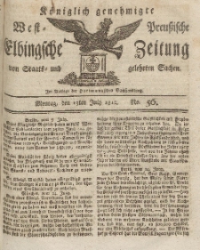 Elbingsche Zeitung, No. 56 Montag, 13 Juli 1812