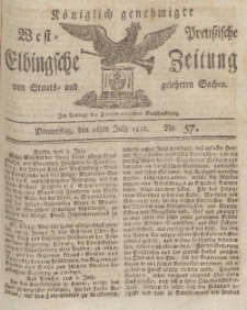 Elbingsche Zeitung, No. 57 Donnerstag, 16 Juli 1812