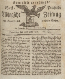 Elbingsche Zeitung, No. 61 Donnerstag, 30 Juli 1812