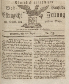 Elbingsche Zeitung, No. 63 Donnerstag, 6 August 1812