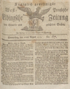 Elbingsche Zeitung, No. 67 Donnerstag, 20 August 1812