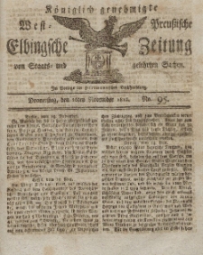 Elbingsche Zeitung, No. 95 Donnerstag, 26 November 1812