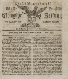 Elbingsche Zeitung, No. 99 Donnerstag, 10 Dezember 1812
