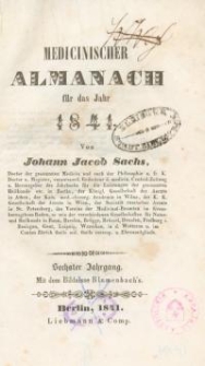 Medicinischer Almanach für das Jahr : 1841