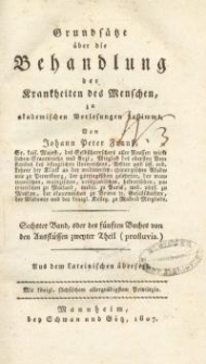 Grundsätze über die Behandlung der Krankheiten des Menschen zu akademischen Vorlesungen bestimmt : T. 6