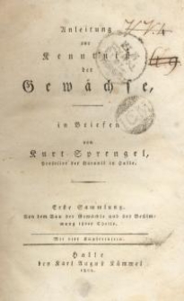 Anleitung zur Kenntnis der Gewächse : T. 1