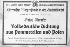 Volksdeutsche Dichtung aus Pommerellen und Posen