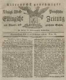 Elbingsche Zeitung, No. 11 Donnerstag, 5 Februar 1818