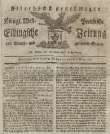 Elbingsche Zeitung, No. 16 Montag, 23 Februar 1818