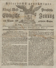 Elbingsche Zeitung, No. 17 Donnerstag, 26 Februar 1818