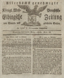 Elbingsche Zeitung, No. 18 Montag, 2 März 1818