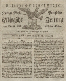 Elbingsche Zeitung, No. 24 Montag, 23 März 1818
