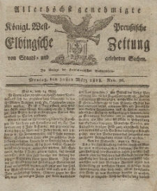Elbingsche Zeitung, No. 26 Montag, 30 März 1818