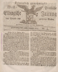 Elbingsche Zeitung, No. 4 Donnerstag , 14 Januar 1813