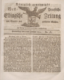 Elbingsche Zeitung, No. 6 Donnerstag, 21 Januar 1813
