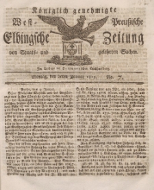 Elbingsche Zeitung, No. 7 Montag, 25 Januar 1813