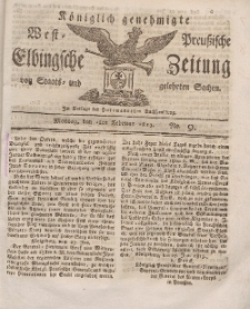 Elbingsche Zeitung, No. 9 Montag, 1 Februar 1813