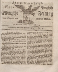 Elbingsche Zeitung, No. 10 Donnerstag, 4 Februar 1813