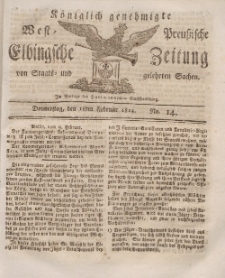 Elbingsche Zeitung, No. 14 Donnerstag, 18 Februar 1813