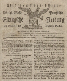 Elbingsche Zeitung, No. 33 Donnerstag, 23 April 1818