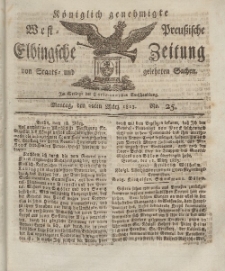 Elbingsche Zeitung, No. 25 Montag, 29 März 1813