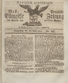Elbingsche Zeitung, No. 26 Donnerstag, 1 April 1813