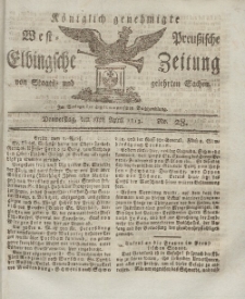 Elbingsche Zeitung, No. 28 Donnerstag, 08 April 1813