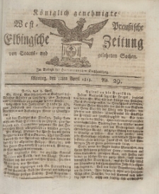 Elbingsche Zeitung, No. 29 Montag, 12 April 1813