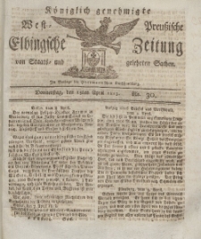 Elbingsche Zeitung, No. 30 Donnerstag, 15 April 1813
