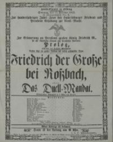Friedrich der Grosse bei Rossbach, oder: Das Duell-Mandat - Vogel Wilhelm