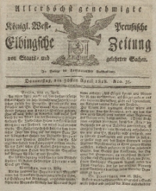 Elbingsche Zeitung, No. 35 Donnerstag, 30 April 1818